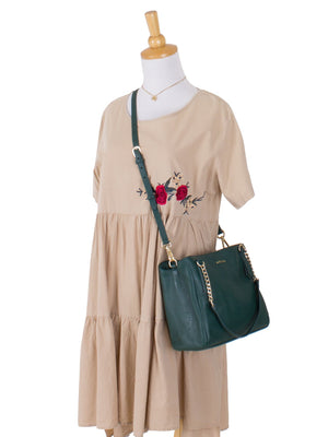 Clara Triple-Compartment Shoulder Bag