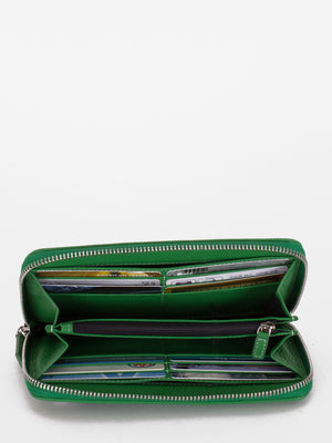 Hazel Zip Around Long Wallet - Kelly Green