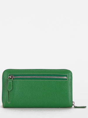 Hazel Zip Around Long Wallet - Kelly Green