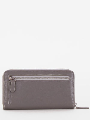 Hazel Zip Around Long Wallet - Grey