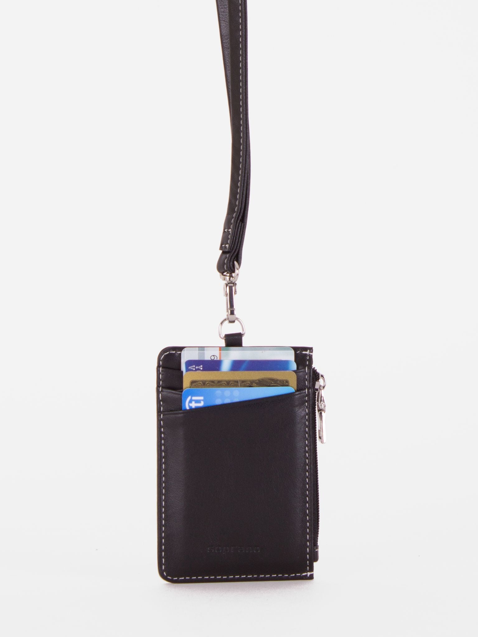 Leslie Leather Card Case & ID Lanyard