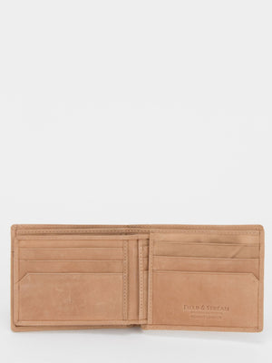 FIELD & STREAM William RFID Blocking Distressed Leather Billfold (Camel)