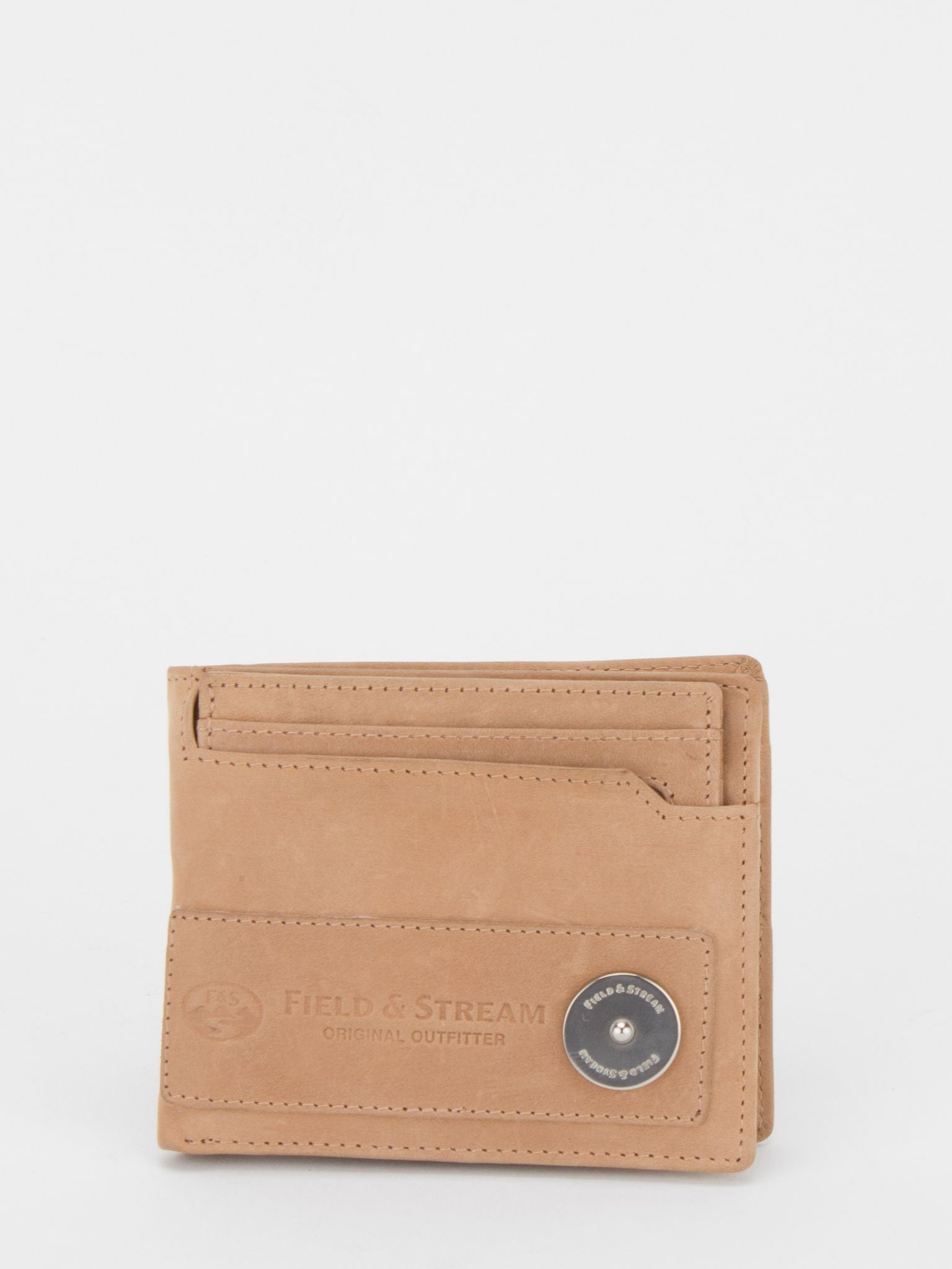 FIELD & STREAM William RFID Blocking Distressed Leather Billfold (Camel)