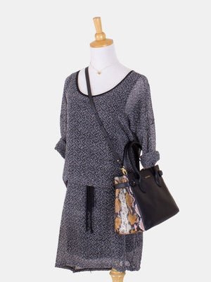 Rebecca Exotic Accent Satchel