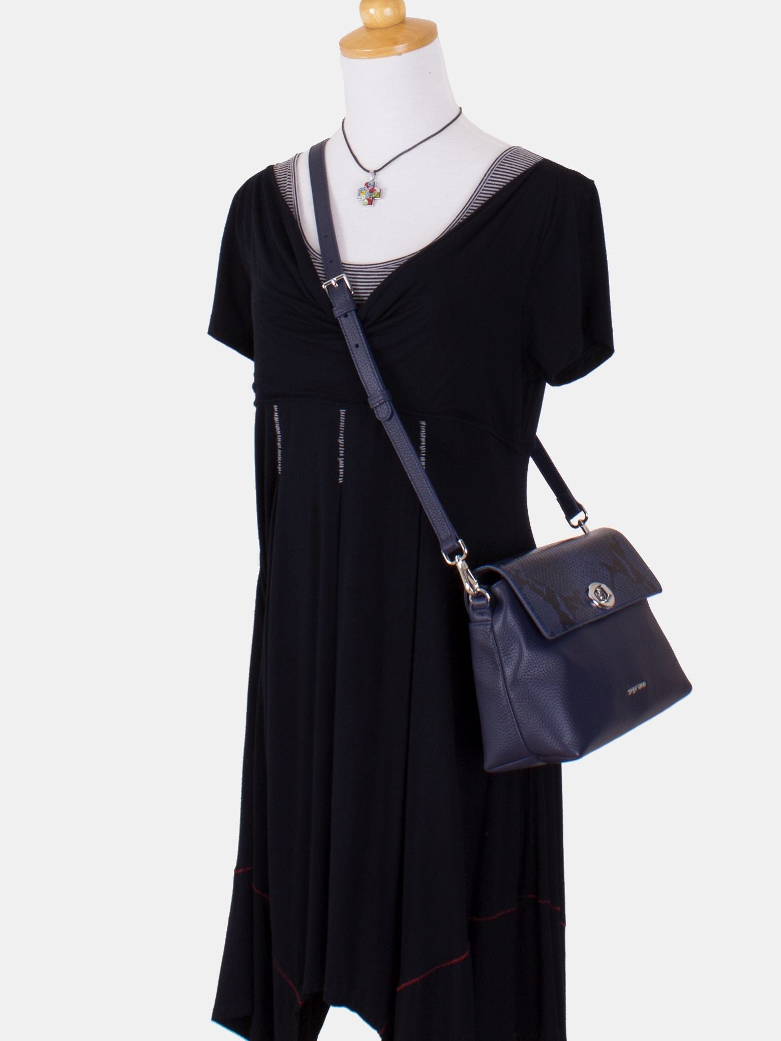 Meredith Exotic Flap Turnlock Bag